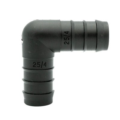 New - Tefen | Elbow Union/Equal Hose Connector | Black PP