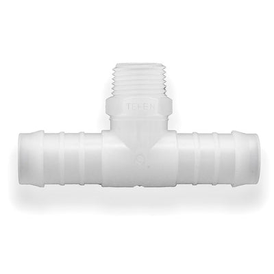 Tefen | BSPT Male T/Branch Hose Connector | White PVDF