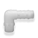 Tefen | BSPT Male Elbow Hose Connector | White PVDF