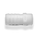Tefen | BSPT Male Hose Connector | White PVDF