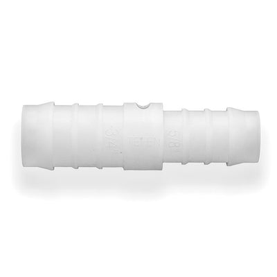 Tefen | Straight Reducing Hose Connector | White PVDF