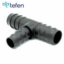 Tefen PP Black Reducing T Hose Conn - Fits 12mm & 16mm OD Hose
