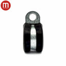Rubber Lined P Clips - Zinc Plated - W: 12mm - Max Dia: 9mm