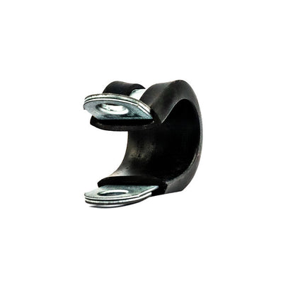 Rubber Lined P Clips - Zinc Plated - W: 12mm - Max Dia: 9mm