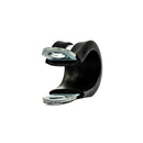 Rubber Lined P Clips - Zinc Plated - W: 12mm - Max Dia: 13mm