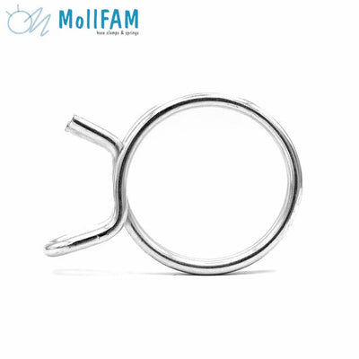 Double Wire Hose Clamp - 10.4-11.0mm - Zinc Plated Steel-HCL Clamping UK/Europe