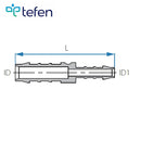 Tefen | Straight Reducing Hose Connector | White PVDF