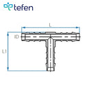 Tefen | Elbow Union/Equal Hose Connector | White PVDF