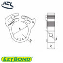 Ezybond Earth Clamp - 15mm Pipe - 10mm Cable-HCL Clamping UK/Europe