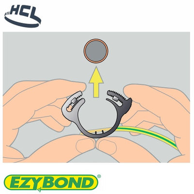 Ezybond Earth Clamp - 15mm Pipe - 10mm Cable-HCL Clamping UK/Europe