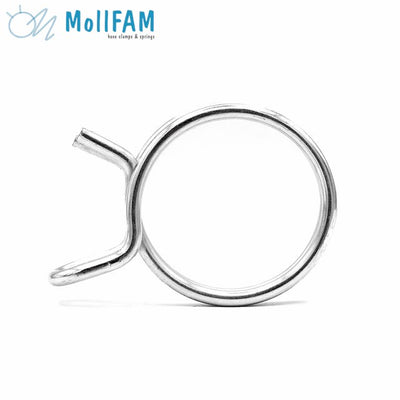 Double Wire Hose Clamp - 10.4-11.0mm - Zinc Plated Steel