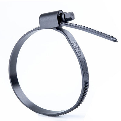 HCL Ezyclamp | Plastic Worm Drive Hose Clamp | Black | 12.7mm Band Width | PA12 Nylon | Wing or Hex Screw 25.0mm - 50.0mm (0.98-1.97in) - HCL Fasteners EU - Image 1