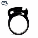 HCL | Herbie Clip Snap Fit Hose Clamp | Black | PA66 Nylon Band | Double Row Of Teeth 5.4mm - 6.3mm (0.21-0.25in) - HCL Fasteners EU - Image 3