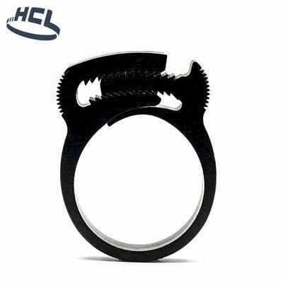 HCL | Herbie Clip Snap Fit Hose Clamp | Black | PA66 Nylon Band | Double Row Of Teeth 5.4mm - 6.3mm (0.21-0.25in) - HCL Fasteners EU - Image 3