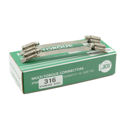 JCS | Multi-Torque DIY Worm Drive Hose Clamp Kit | 16mm Band Width | W5 316SS | Suitable for Marine Applications 150mm Connector (6in) - HCL Fasteners EU - Image 4