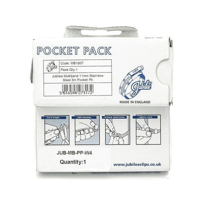 Jubilee | Multiband Worm Drive Hose Clamp DIY Kit | 11mm Wide | W4 304SS | Choice of Screws 10m - 30 ft Reel - HCL Fasteners EU - Image 13