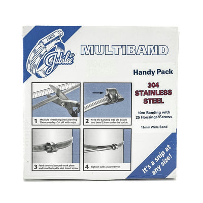 Jubilee | Multiband Worm Drive Hose Clamp DIY Kit | 11mm Wide | W4 304SS | Choice of Screws 10m - 30 ft Reel - HCL Fasteners EU - Image 6