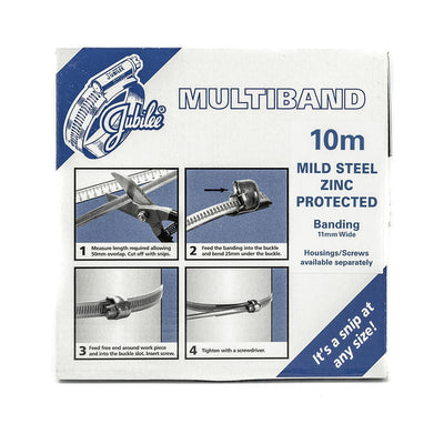 Jubilee | Multiband Worm DriveHose Clamp DIY Kit | 11mm Wide | W1 Zinc Plated | Screw, Quick Release, or Hex Head Handy Pack - HCL Fasteners EU - Image 8