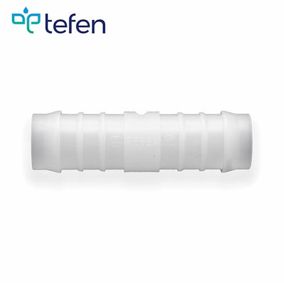Tefen PVDF Union Hose Connector White Fits 10mm Hose ID