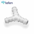 Tefen PVDF Y Hose Connector White - Fits 10mm  Hose ID