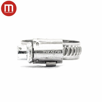 Mikalor | ASFA L-7 Worm Drive Hose Clamp | 7mm Embossed Band | W2 | 430SS Band 8.0mm - 12.0mm (0.31-0.47in) - HCL Fasteners EU - Image 2