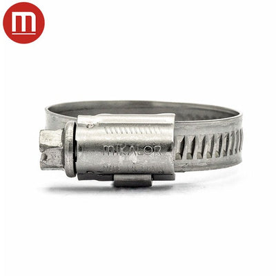 Mikalor ASFA L Worm Drive Hose Clamp - 12-22mm - 304SS - 9mm Wide-HCL Clamping UK/Europe