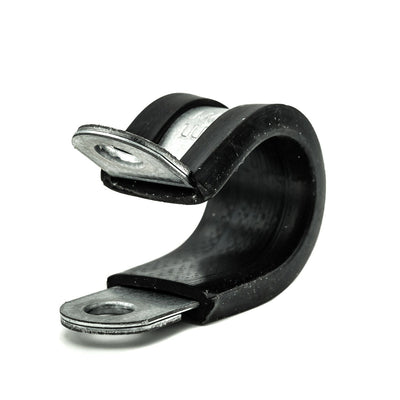Mikalor | DIN 3016 P Clip | 15mm Wide Rubber Lined | W1 Zinc Plated Steel Band Max Dia: 5.0mm (0.20in) - HCL Fasteners EU - Image 1