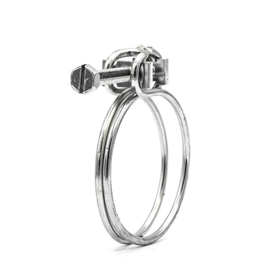Mollfam | Double Wire Screw Hose Clamp | W1 Zinc Plated Steel | Suitable for Spiral Hose 9.5mm - 12.0mm (0.37-0.47in) - HCL Fasteners EU - Image 1