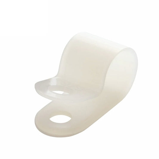 Nylon (Plastic) P Clips - W: 12.7mm - Max Dia: 38.1mm - Nat-HCL Clamping UK/Europe