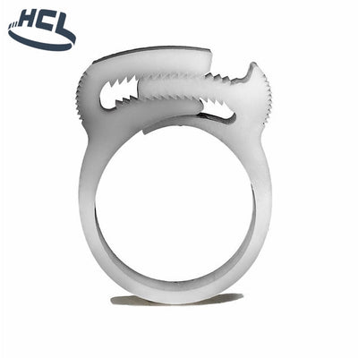 Plastic Hose Clamp - Herbie Clip - 43.3-47.2mm - Natural - PA66-HCL Clamping UK/Europe