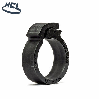 Plastic Hose Clip - Ezyclik - 12.5mm Black - PA66-HCL Clamping UK/Europe