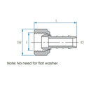 New - Tefen | BSP Female Swivel Connector | Blue PA66