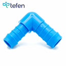 Tefen PA66 Blue Reducing Elbow Conn - Fits 14mm & 12mm Hose ID-HCL Clamping UK/Europe