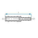 New - Tefen | Straight Reducing Hose Connector | Blue PA66