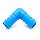 Tefen PA66 Blue Union Elbow Hose Conn - Fits 8mm Hose ID-HCL Clamping UK/Europe