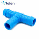Tefen PA66 Blue Union T Hose Conn - Fits 16mm Hose ID-HCL Clamping UK/Europe