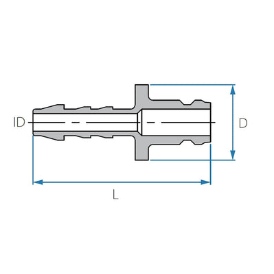 Tefen PA66 Red Plug - Hose Connector - 10mm Tube ID-HCL Clamping UK/Europe