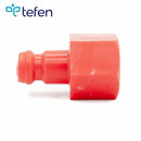 Tefen PA66 Red Plug -Internal Thread Female 1/4" BSPT-HCL Clamping UK/Europe