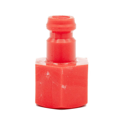 Tefen PA66 Red Plug -Internal Thread Female 1/4" BSPT-HCL Clamping UK/Europe