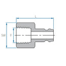 Tefen | Quick Release 1/4" BSPT External & Internal Plugs | Red PA66