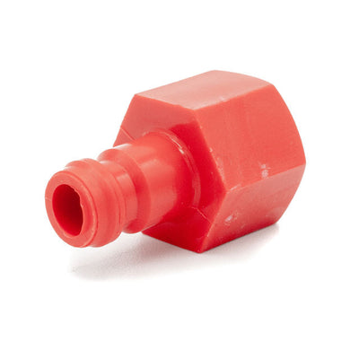 Tefen PA66 Red Plug -Internal Thread Female 1/4" BSPT-HCL Clamping UK/Europe