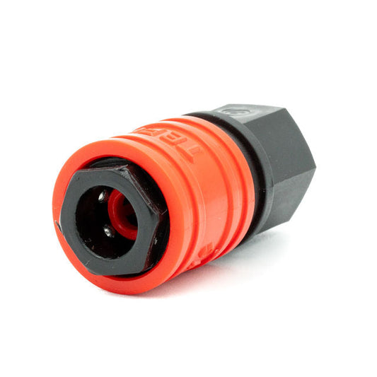 Tefen PA66 Red Quick Release Socket Fem 1/4" BSPT NBR O-ring-HCL Clamping UK/Europe