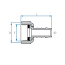 New - Tefen | BSP Female Swivel Connector + Washer | Black PP
