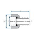 Tefen PP Black BSP 3/8" Fem Swiv Conn +Washer - 10mm Tube ID-HCL Clamping UK/Europe