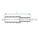 New - Tefen | Straight Reducing Hose Connector | Black PP