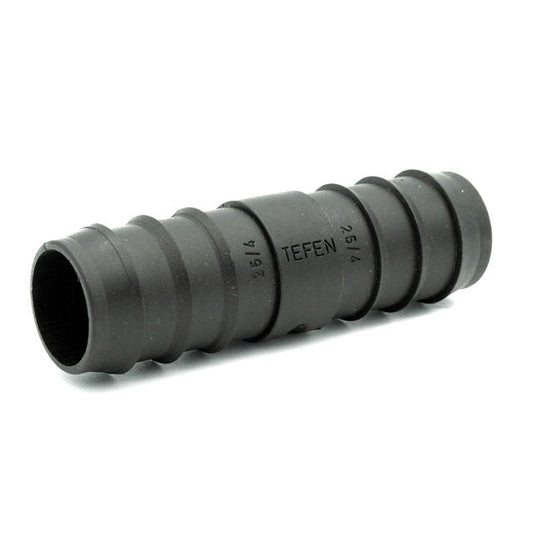 Tefen PP Black Union Straight Hose Conn - Fits 16mm OD Hose-HCL Clamping UK/Europe