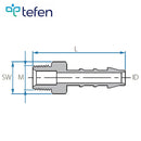 Tefen PVDF Male 1" BSPT Hose Conn White Fits 19mm Hose ID-HCL Clamping UK/Europe