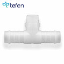 Tefen PVDF Male 1/2" BSPT Branch T Conn White Fits 10mm Hose ID-HCL Clamping UK/Europe