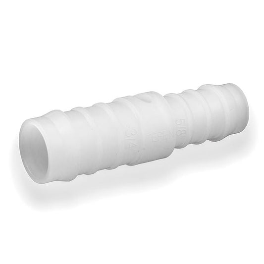 Tefen PVDF Reducing Hose Conn White Fits 12 & 10mm Hose ID-HCL Clamping UK/Europe