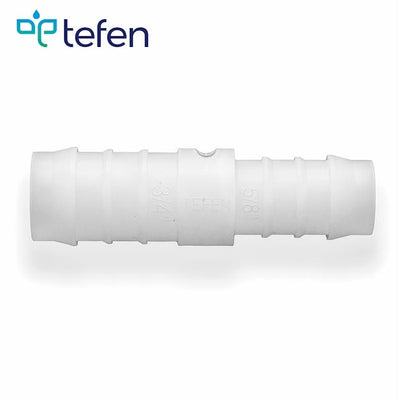 Tefen PVDF Reducing Hose Conn White Fits 6 & 5mm Hose ID-HCL Clamping UK/Europe